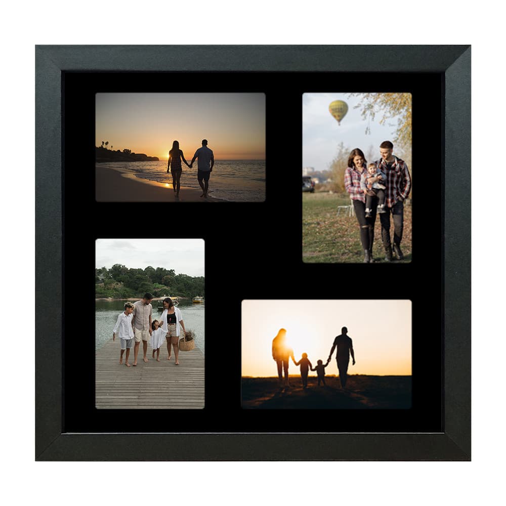 Quadro Multifotos 4 Fotos 10x15 Porta Retrato de Parede 30x30