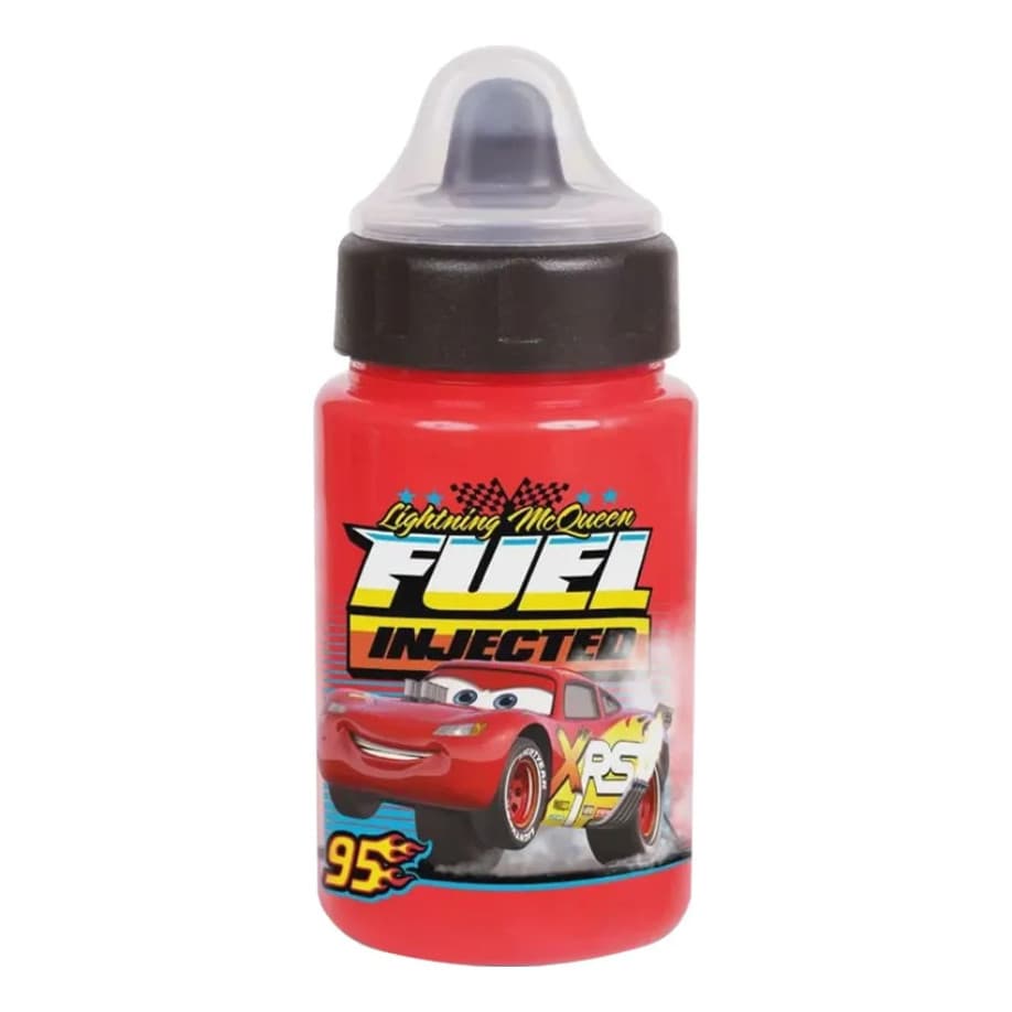 Copo Infantil Carros Disney BabyGo 340ml Com Válvula Antivazamento Vermelho Relâmpago McQueen