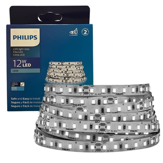 Fita Led Philips 5 Metros 12w 24v Luz Branca 6500k 1250lm/m