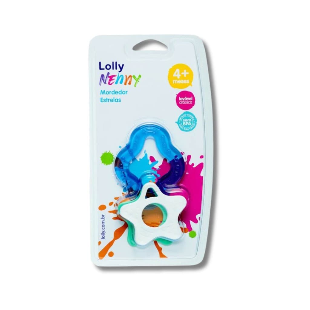 Mordedor Estrelas Azul Lolly Blister