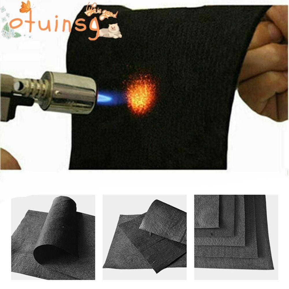 Cobertor Protetor De Soldagem OTUINSG , Feltro De Fibra De Carbono Preto De , De Alta Temperatura