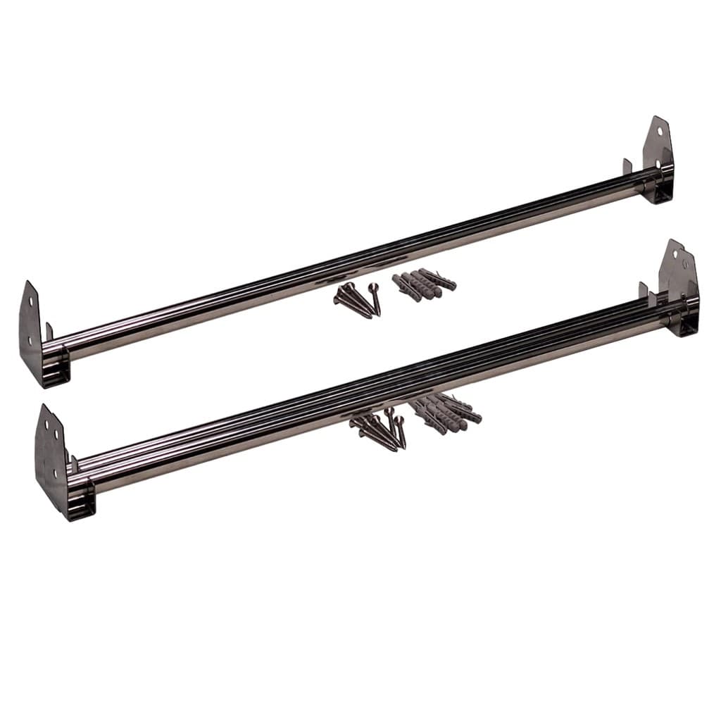 Kit 2 Suporte Barra Inox Multiuso Cabideiro Churrasco 40cm