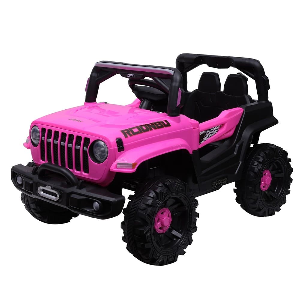 Carro Elétrico Jipe Rosa Infantil A Bateria 12v Com Controle