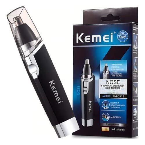 Maquina Aparador De Pelos Nariz Ouvido Orelha Original Profissional Kemei KM-6512