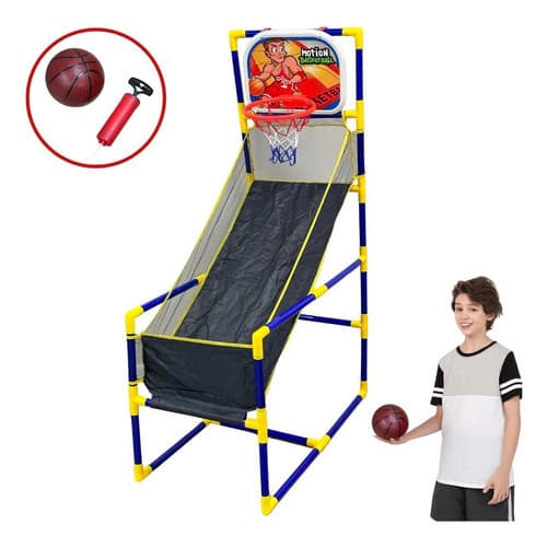 Cesta de Basquete Infantil Com Bola Bomba Brinquedo Diversão Pedestal Suporte Criança Aro