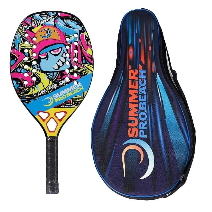 Raquete de Beach Tennis Summer Pro - STREET MONSTER  - Carbono 12K