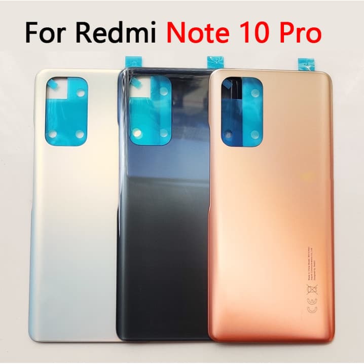 Tampa De Vidro Para Xiaomi Redmi Note 10 Pro M2101K6G/Nota 10 10s Tampa Da Bateria Traseira Porta Substituição