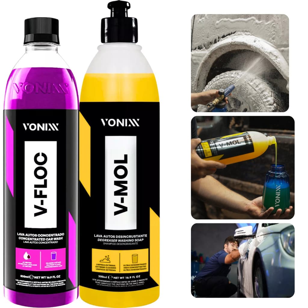 Kit Da Vonixx Shampoo Automotivo V Floc V Mol Lavagem Automotivo Oferta Original Premium
