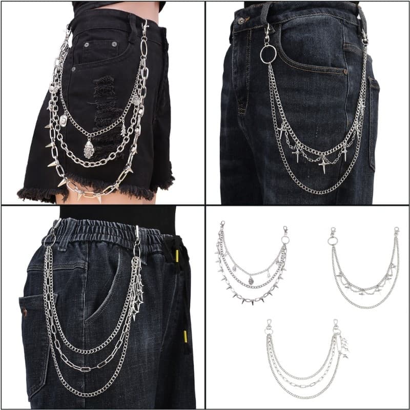 Melhor Casual Elegante Cinto De Corrente Roupas Cintura Estilos Rua Calça Jeans