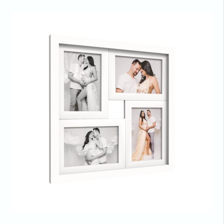 Quadro Decorativo Porta-Retrato Para 4 Fotos 10x15cm Parede – Escolha a Cor