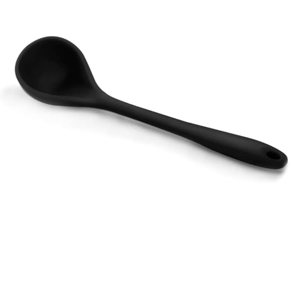 Concha de Silicone para Feijão e Caldos Grande Preta 28,5 cm