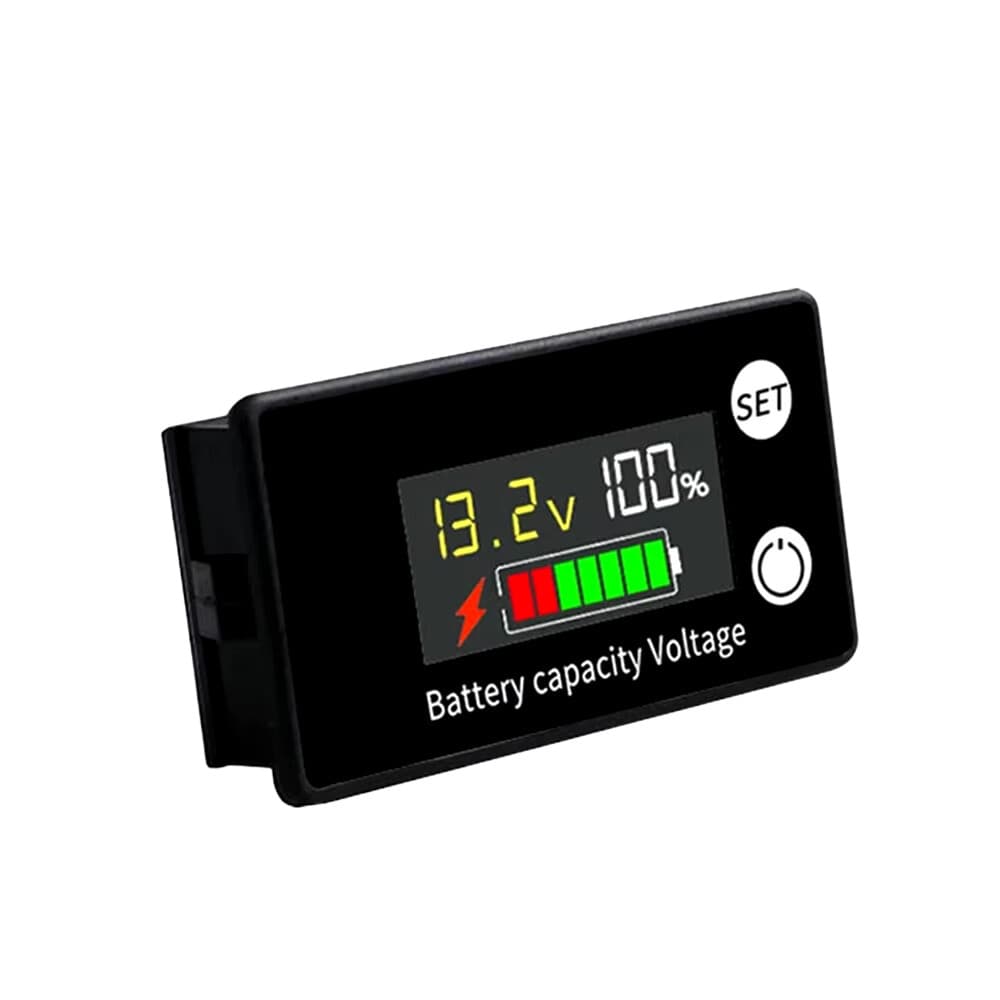 Voltímetro Medidor de Bateria LCD DC 8V-100V V3 Com Alarme