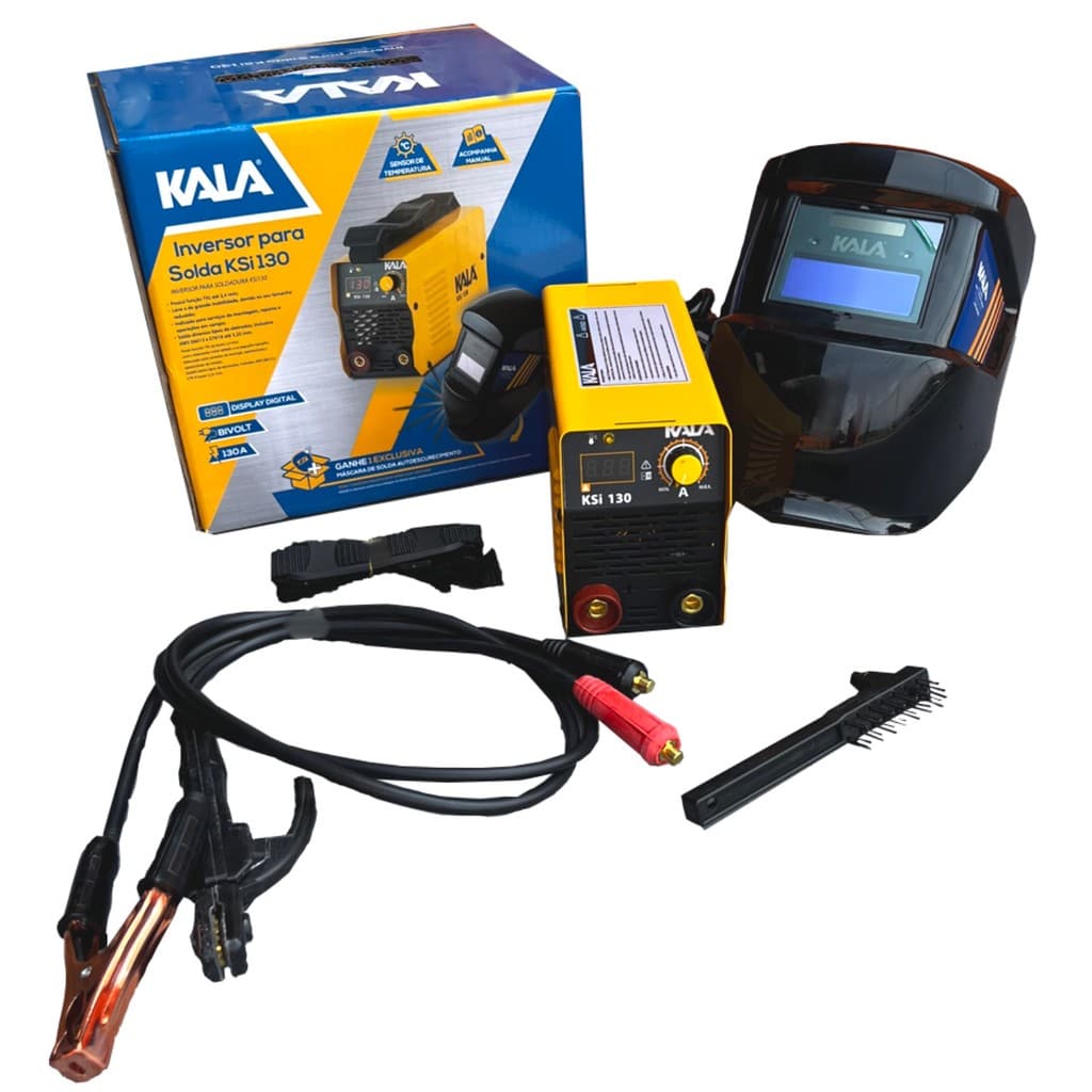 Maquina de solda kit inversor com mascara 130a inversora