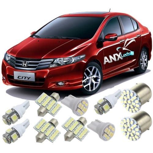 Kit Led Honda City Até 2014 Pingo Teto Placa Ré Mala Anx