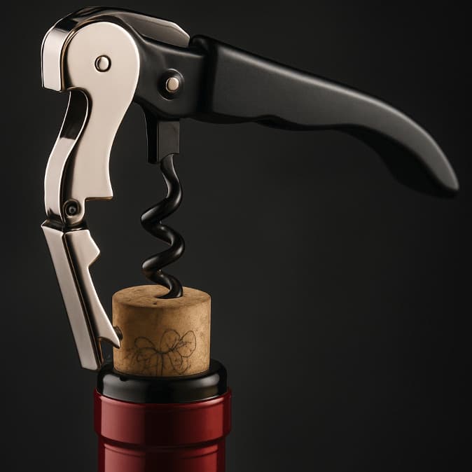 Saca Rolhas de Cozinha Abridor de Vinho e Garrafa Saca Rolha Inox Profissional