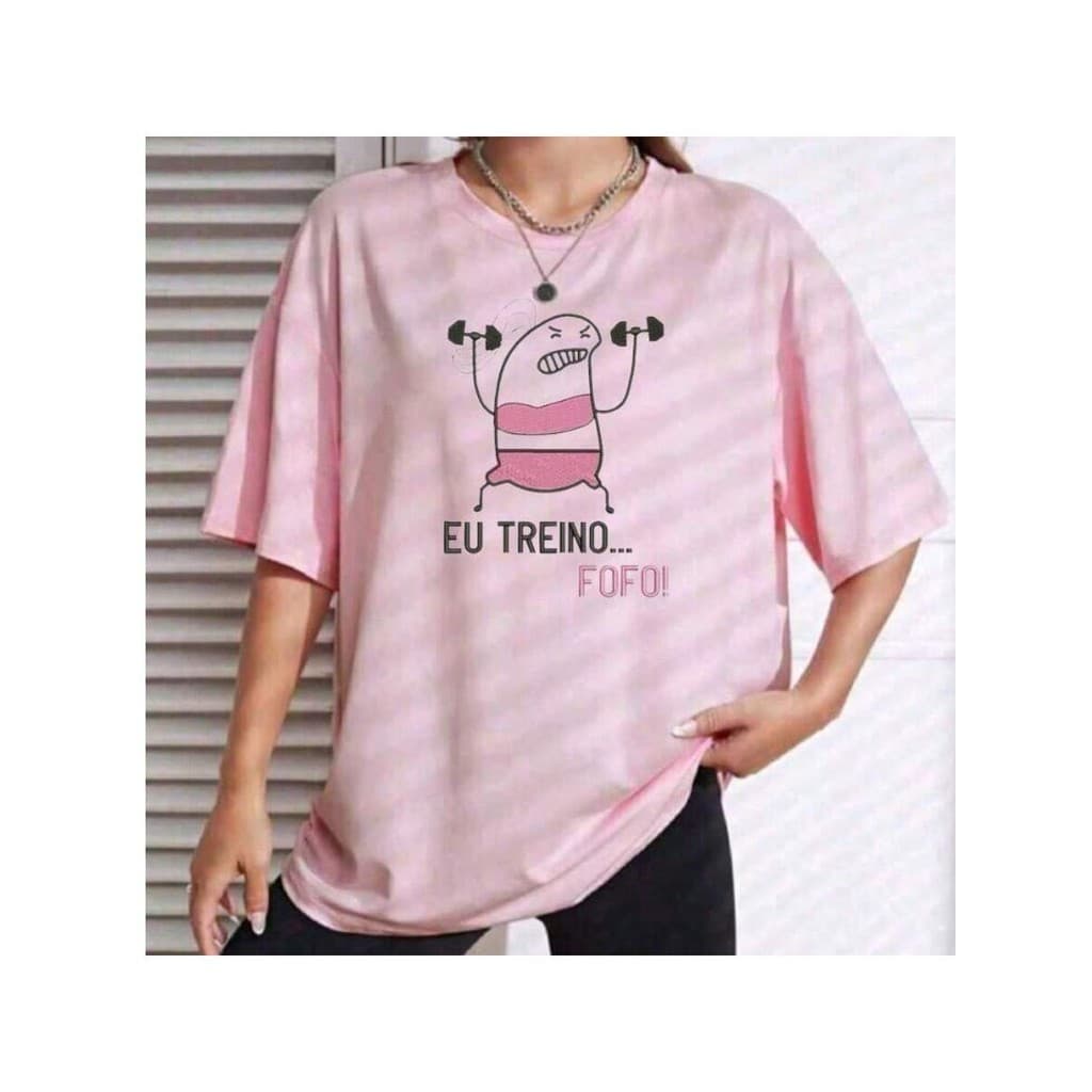 Camiseta Blusa T-shirt gym 100% Algodão Premium Treino Fitness Flork Fofo Feminina Academia