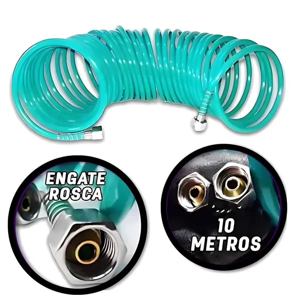 Mangueira De Ar Espiral 10m 1/4 Npt Stels – 5700455