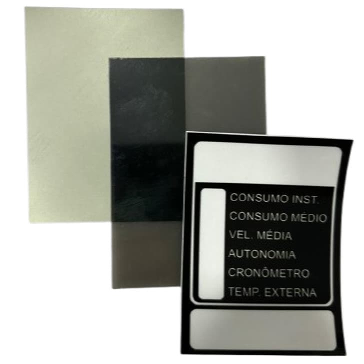 Kit Películas Polarizada + Grafia P/ Painel Ômega 4.1 e 2.2