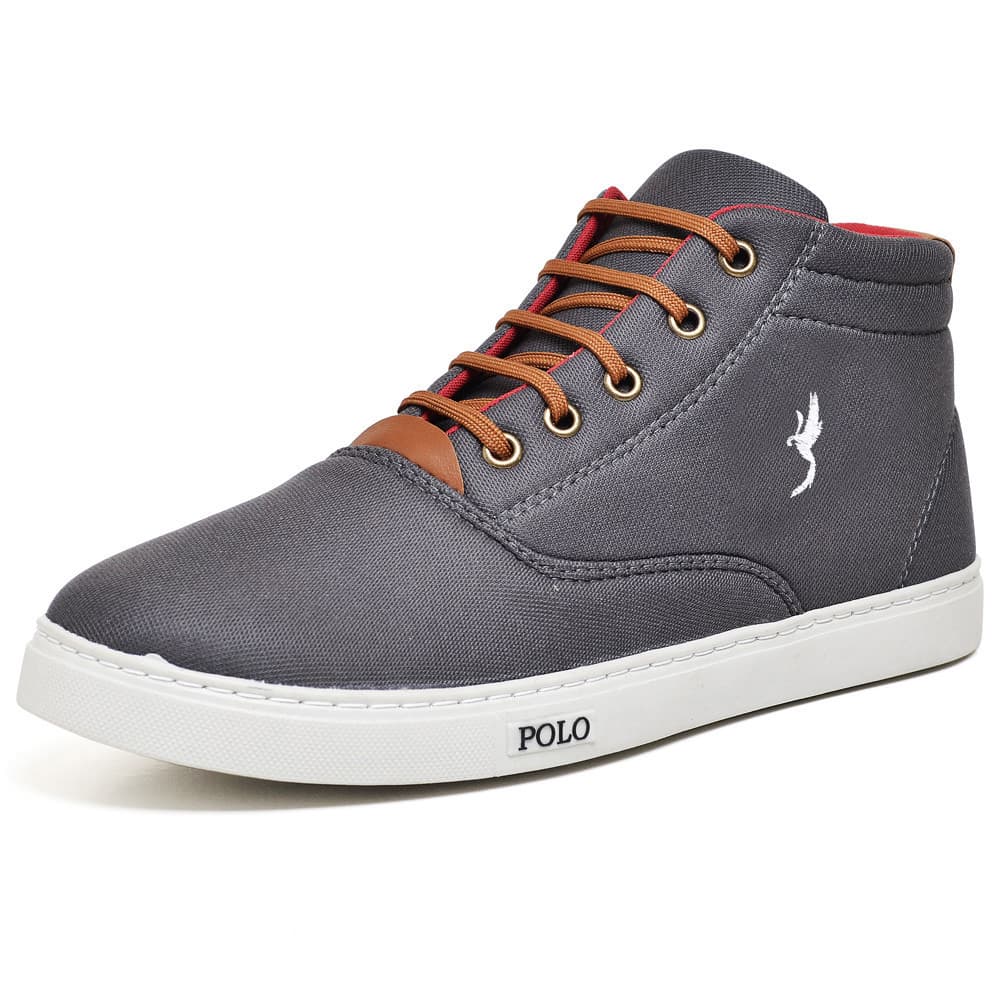Kit 2 Pares Tenis Sapatenis Masculino Sapatenis Cano Alto Bota Café e Cinza