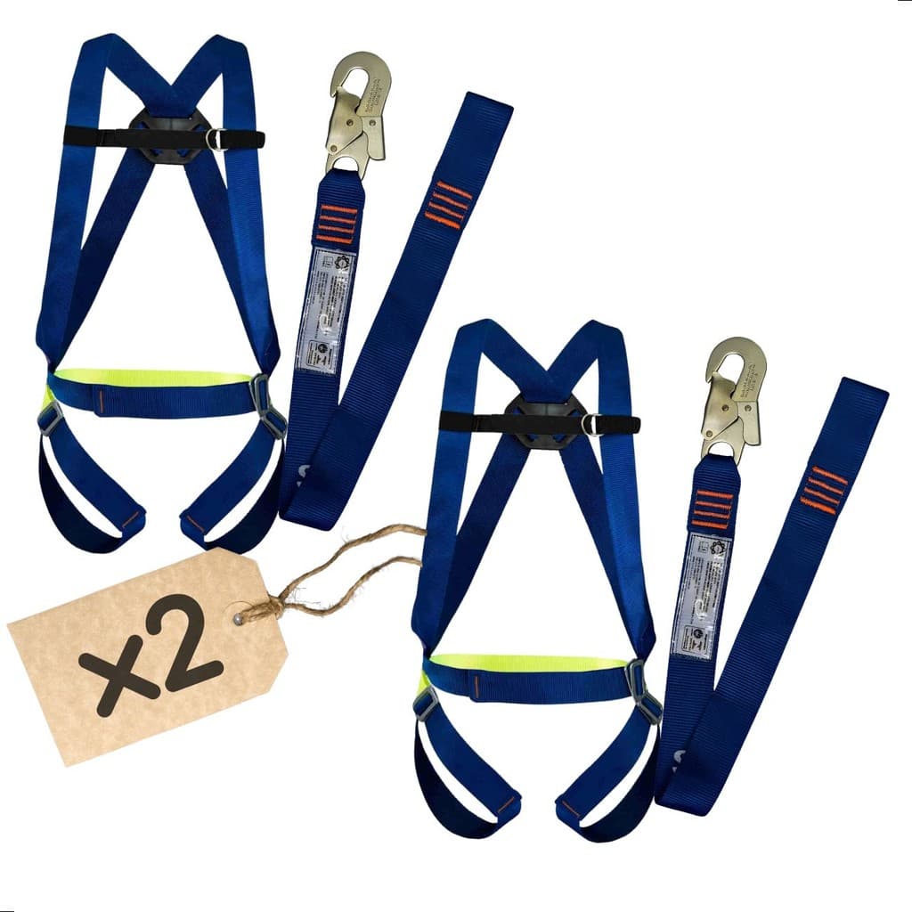 Kit 2 Cinto 1 Ponto E 2 Talabarte Sling Simples Altura Epi Trabalho em Altura
