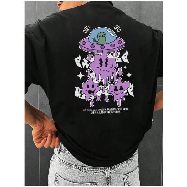 Camiseta Camisa Manfinity EMRG Streetwear Algodão