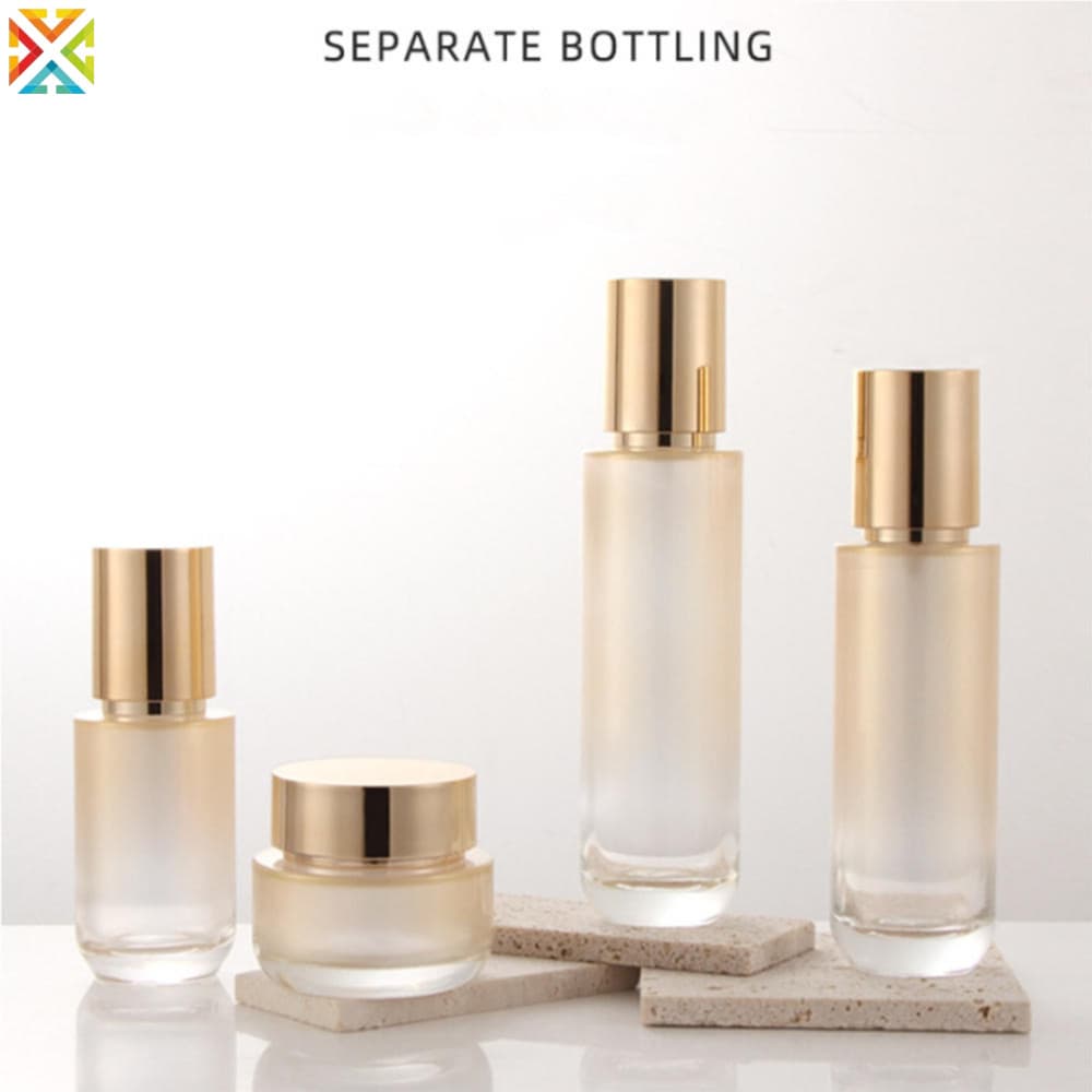 40ml 60ml 100ml 120ml Gradiente Ouro Vidro Spray Frasco Loção 50g De Creme