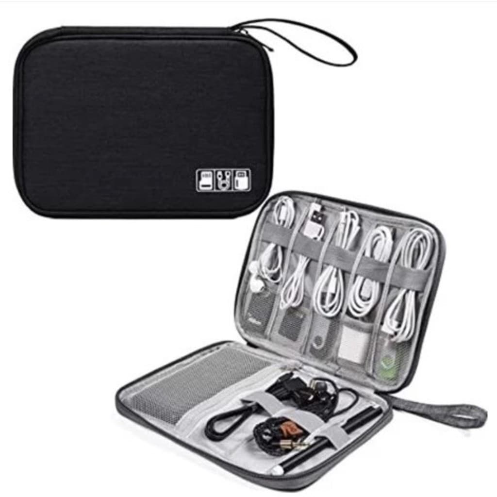 Nécessaire Bolsa Case Organizador Cabos fios Carregadores Pen drive.