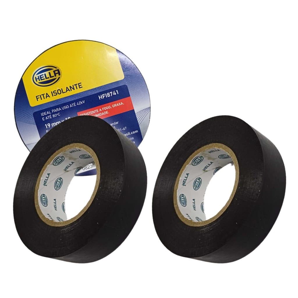 Par Fita Isolante 19mm 10m Fita Isolante Resistente Fogo Fita Isolante Resistente Umidade Hella