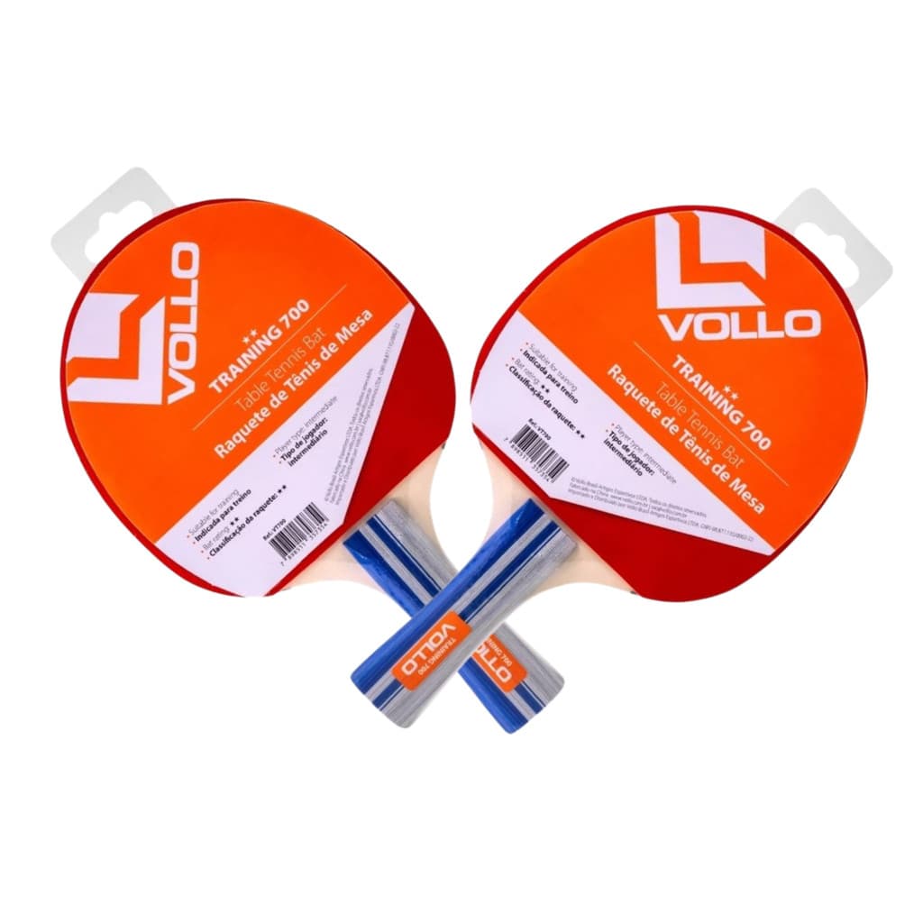 Kit 2 Raquete de Tênis de Mesa Ping Pong Training 700 Vollo