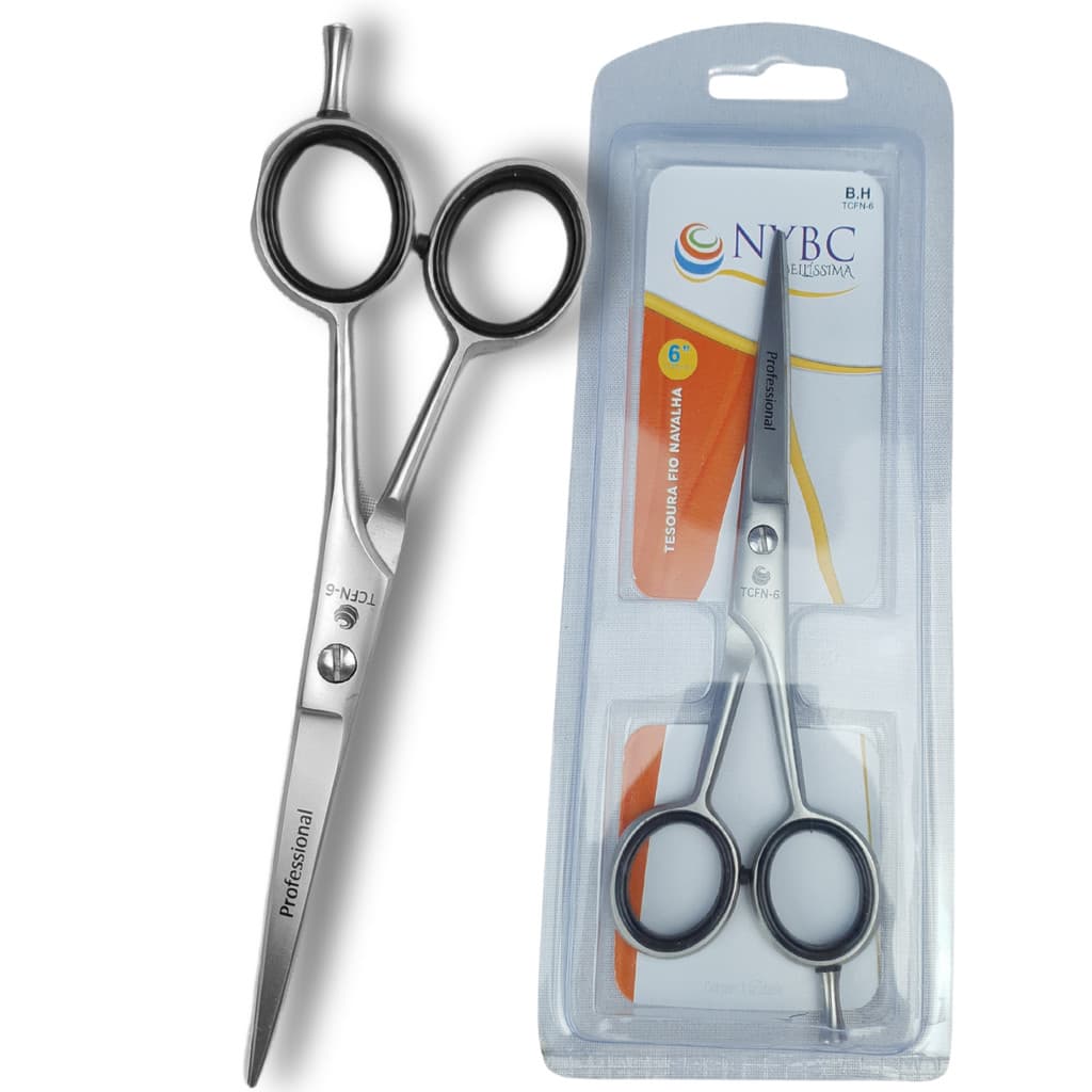 Tesoura Cabelo Fio Navalha 6" (15,2 Cm) Inox 420 NYBC