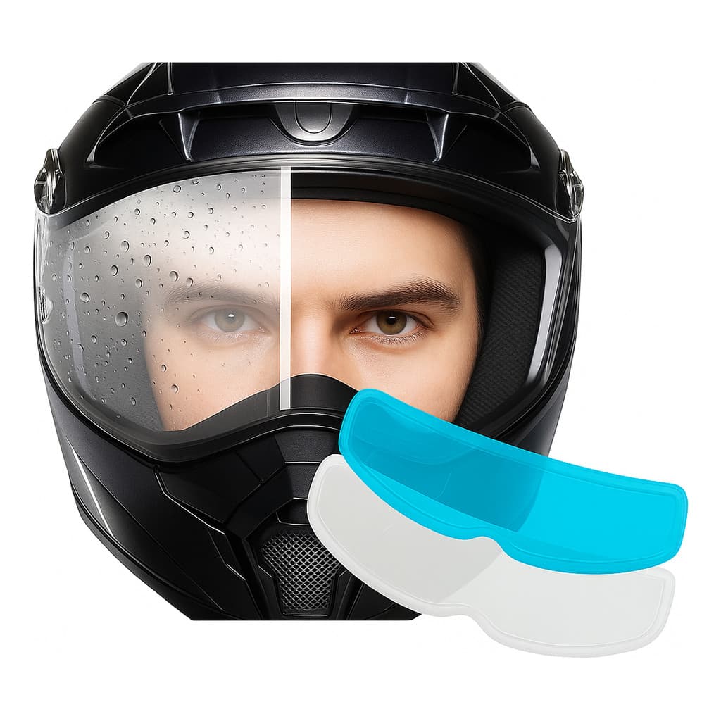 Película De Capacete À Prova De Chuva Anti Embaçamento