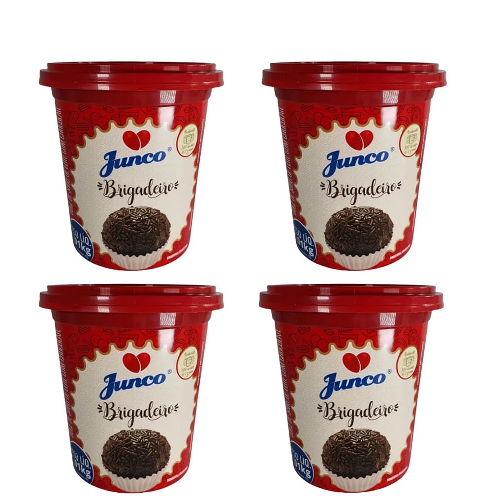Brigadeiro pronto Enrolar ou De Colher Kit 4 Potes 1,01 Kg