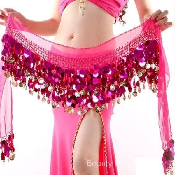 Anca Lenço de Quadril Multicolorido para Dança do Ventre Feminina