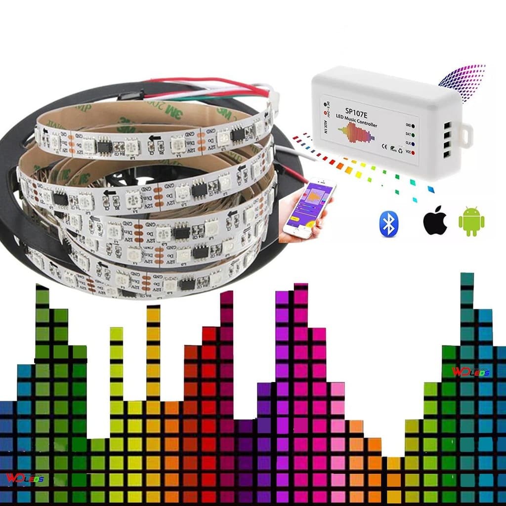 Kit Vu Central Sp107e E Fita Ws2811 300 Leds 5 Metros Ip 30