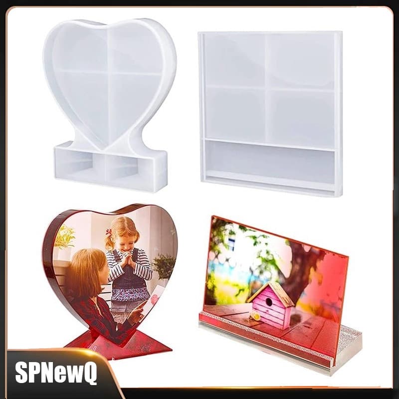 Molde de Silicone Arte Porta Retrato Resina Artesanato DIY Decoração