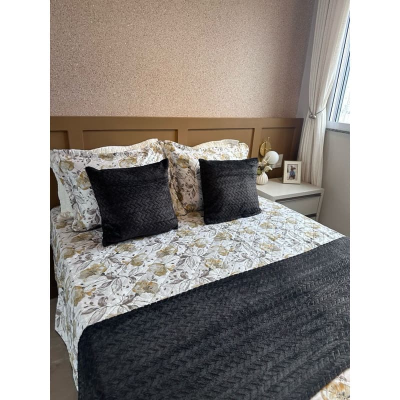 kit Peseira Casal Queen com 2 Capas de Almofada Fofex Super Soft
