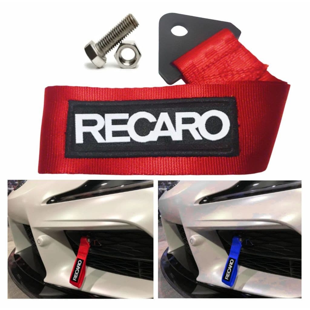 Tow Strap Hook cinta para reboque Bordado RECARO