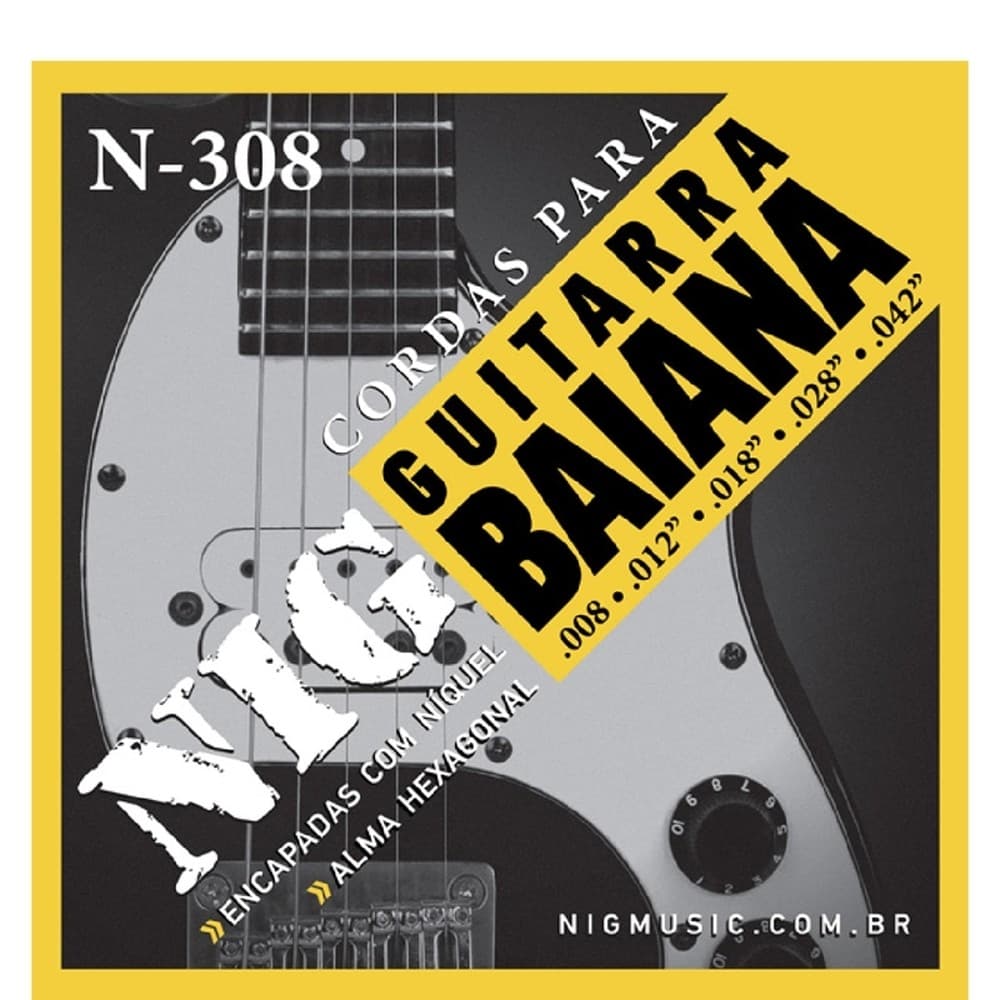 ENCORDOAMENTO NIG N308 P/GUITARRA BAIANA 008/042 5 CORDAS