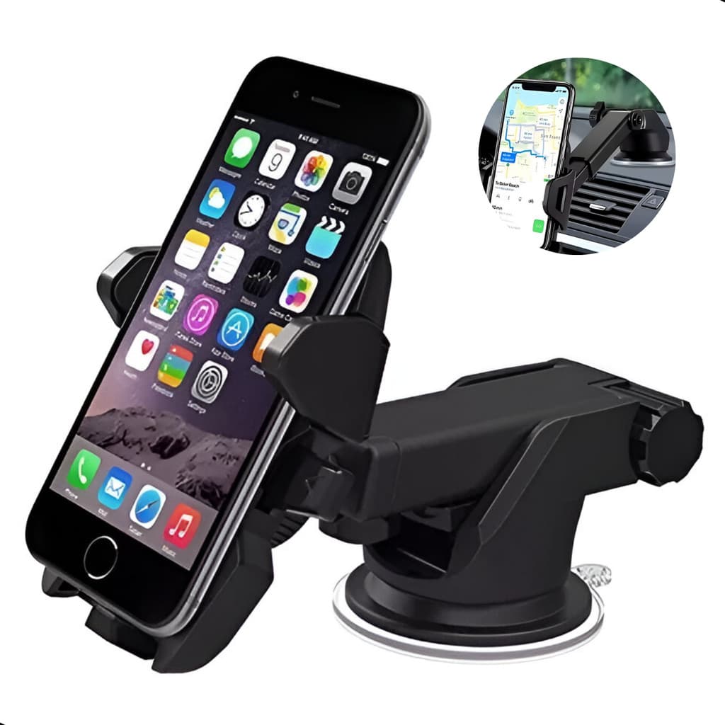 Suporte Veicular De Carro Porta Celular Gps Automático Ventosa