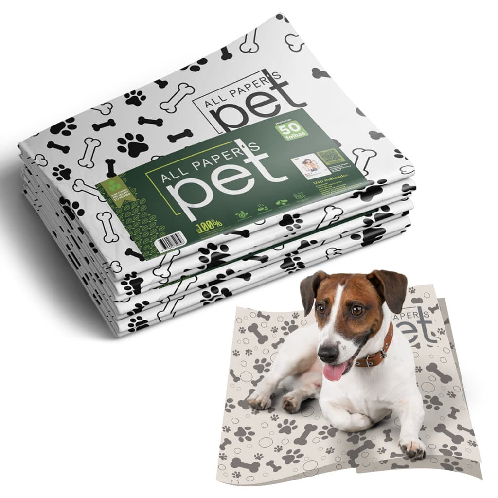 Jornal Pet Higiênico 50 Folhas Biodegradável Atóxico Não Mancha