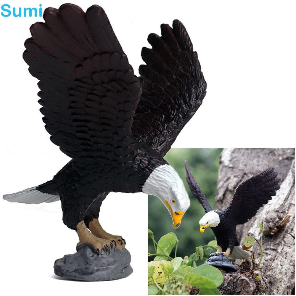 LUCKY-SUMI Modelo De Águia Lifelike Eagle Ornament Educacional Brinquedo Micro Paisagem Pássaro Da Vida Selvagem