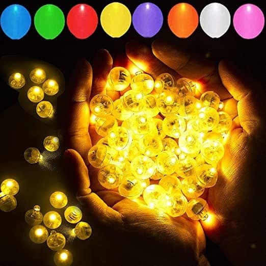 10/50pcs Mini Luzes De Balão Led Decoração De Festa De Aniversário Branco quente-EMLL