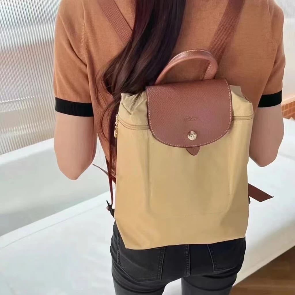 Mochila clássica combinando com cores, mochila escolar de grande capacidade para estudantes, bolsa dobrável leve de Nylo
