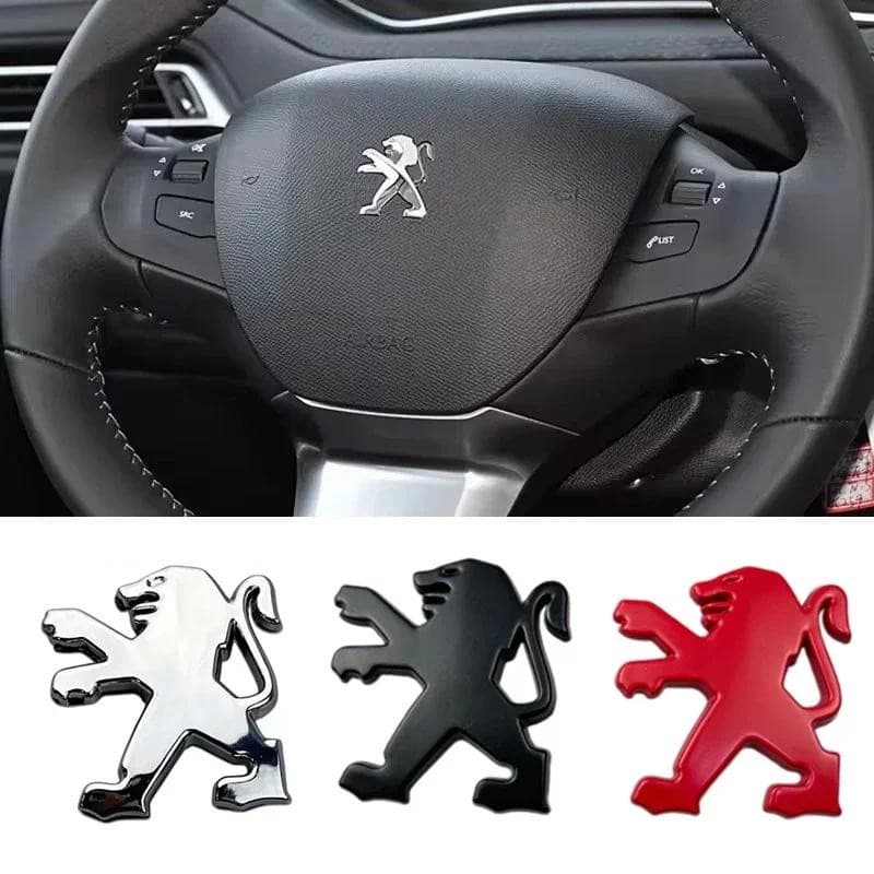 Adesivo De Liga De Metal Para Volante De Carro , Emblema Central Peugeot 308 307 408 208 508 3008 2008 3008 5008 Acessór