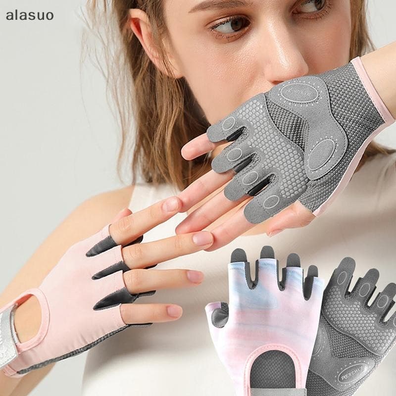 [alasuo] Luvas De Meio Dedo Fitness Para Homens E Mulheres , Espessamento De Palma , Absorção De Choque , Treinamento De