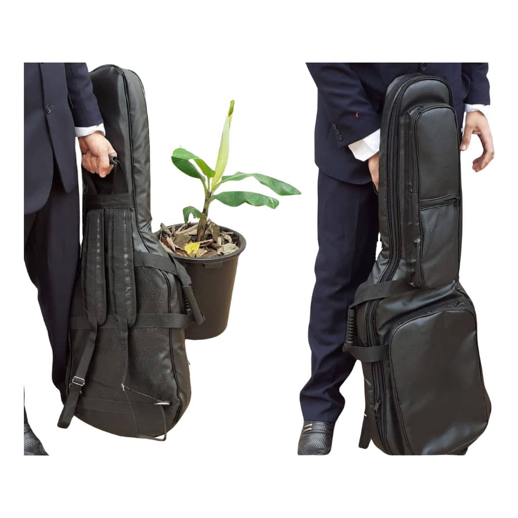 Capa Case Bag Violao Folk 12 Cordas Couro+ Pelúcia + Espuma