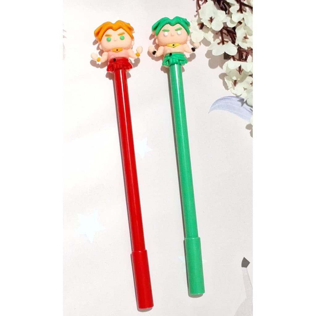 Kit 2 Caneta Gel Ponta Fina Broly Dragon Ball Z- Caneta Fofa