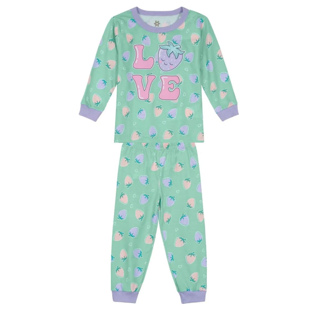 Pijama Love Menina Brilha No Escuro