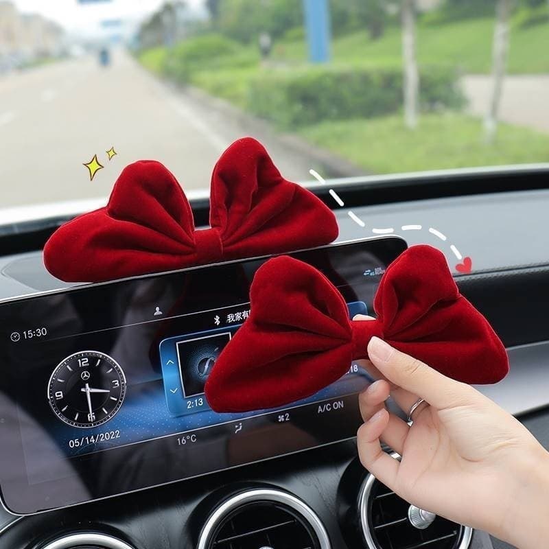 Decoração de carro novo estilo feminino decoração Interior suprimentos Daquan influenciador Bowknot Console central do c