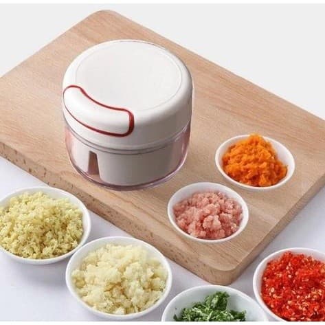 Mini Triturador Processador Manual De Alimentos Com 2 Lâminas